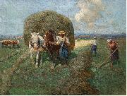 Franz Roubaud The hay card oil on canvas